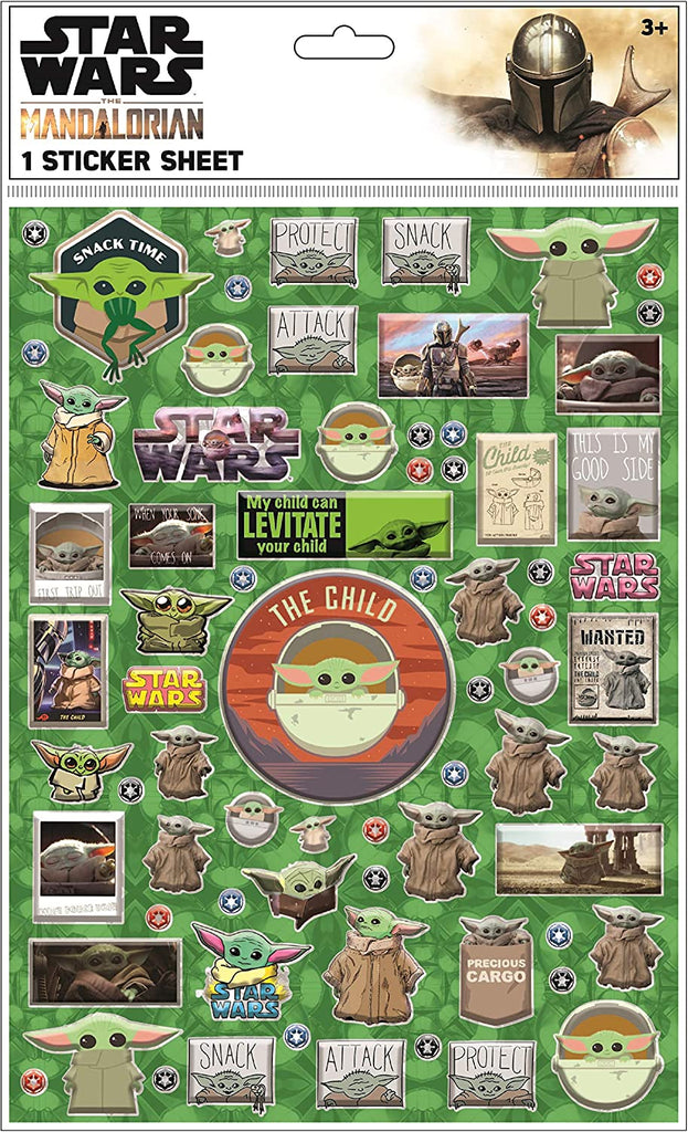 Star Wars The Mandalorian  - Baby Yoda Puffy Stickers Buy at www.outdoorfungears.com