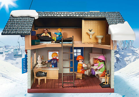Image of Playmobil 9280 Ski Lodge Building Set